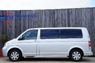 skadebil auto Volkswagen Transporter T5 2.5 TDi Lang Dubbele Cabine Airco Cruise Trekhaak 96KW Euro 4 2007/8