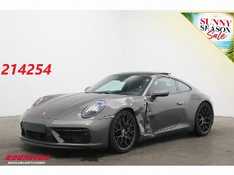 Vaurioauto  passenger cars Porsche 911 992 3.0 Carrera 4 GTS PDK Schuifdak Sport Chrono PDLS PASM ACC Camera 2022/6