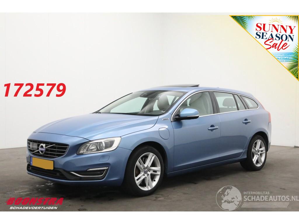 Volvo V-60 2.4 D6 AWD Plug-In Hybrid Summum Schuif/kantel Cruise Navi Clima Memory Leder Camera PDC