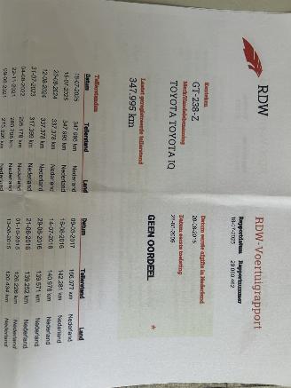 Toyota iQ 1.0 VVTi Comfort LPG G3 MOTORSCHADE ! picture 37