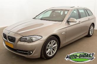 krockskadad bil auto BMW 5-serie 523i Automaat 1e eigenaar Pano Leder Navi High Executive 2012/2