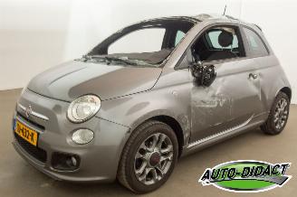 krockskadad bil auto Fiat 500C 1.2 Lounge Pano Airco 2013/12