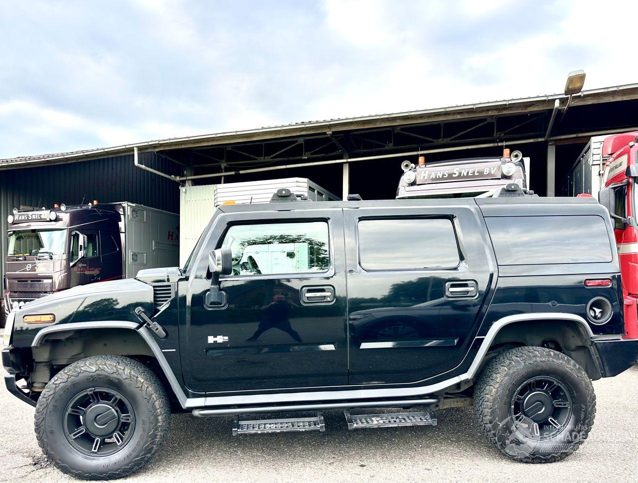 Hummer H2 6.0 automaat 4x4 8Cil - bose - leer - stoelverw - led - clima - privacy glass - trekh - licht + regensensor